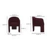 Clara Dining Chair Plum, by Moe's Home, 24.75" width x 32.25" height x 26" depth thumbnail 8