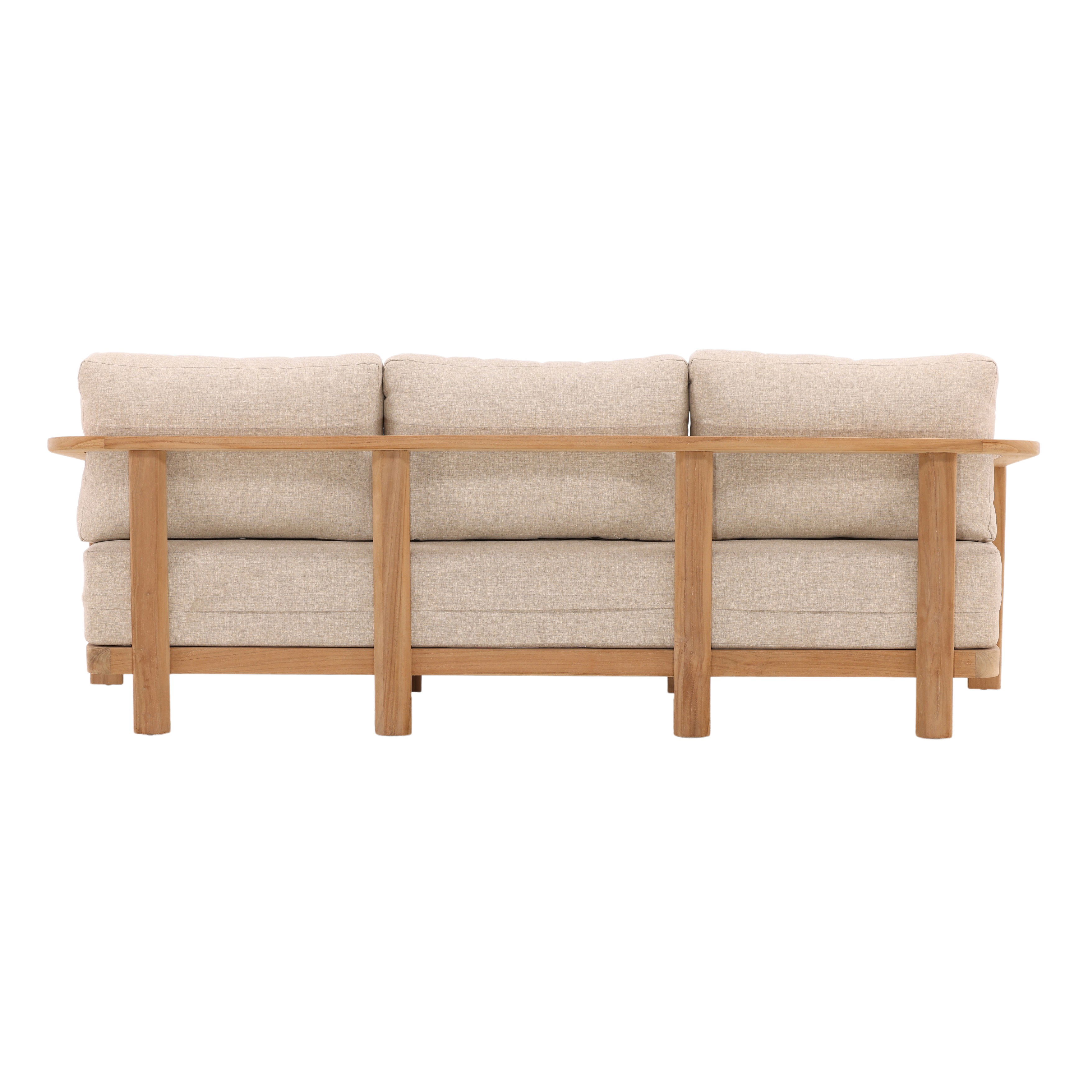 Redford Outdoor Sofa Sand, Sofas & Sectional by Dovetail, 85.03" width x 25.59" height x 33.85" depth View 4