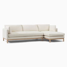 Online Designer Combined Living/Dining Hargrove 111" Right 2-Piece Chaise Sectional, Performance Coastal Linen, Alabaster, Dune