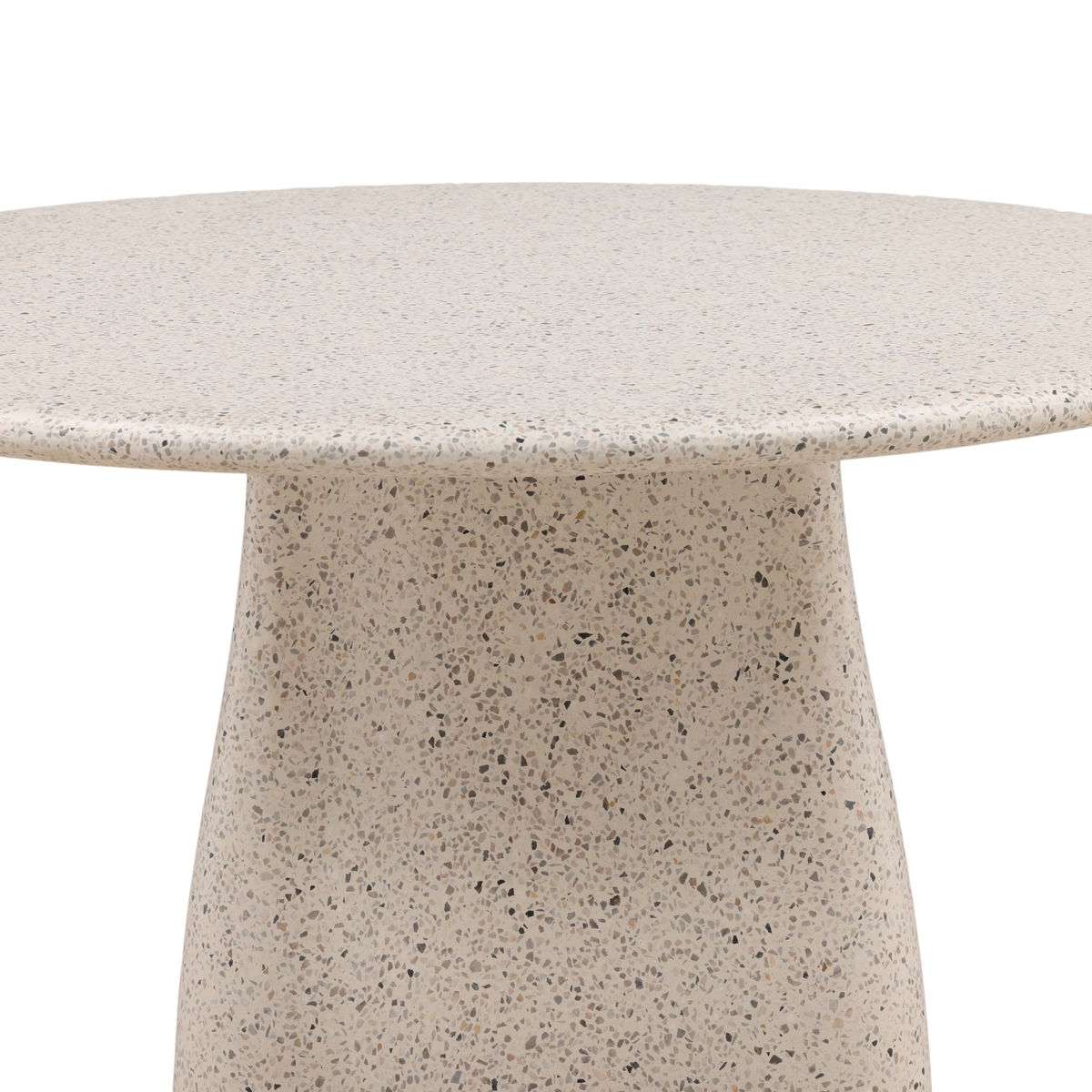 Himari Outdoor Dining Table Ivory, by Dovetail, 55.1" width x 30" height x 55.1" depth View 4