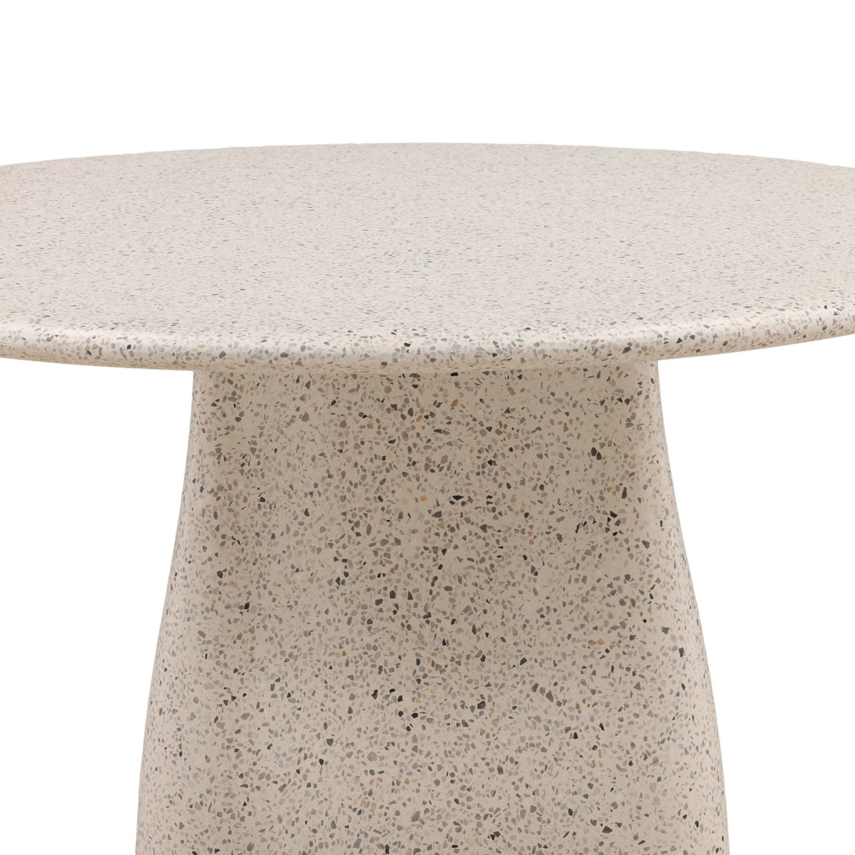 Himari Outdoor Dining Table Ivory, by Dovetail, 55.1" width x 30" height x 55.1" depth View 4