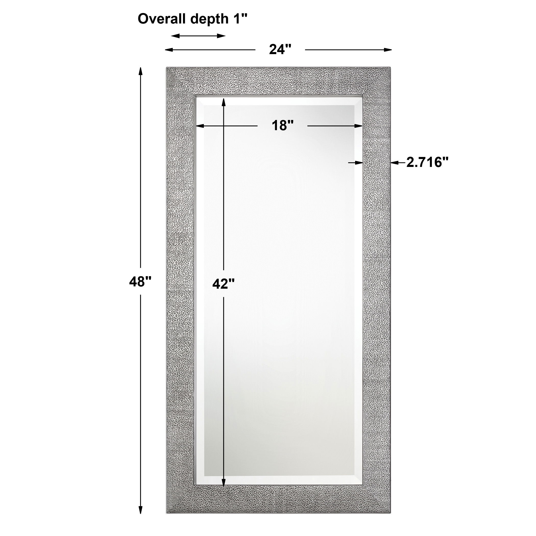 Tulare Metallic Silver Mirror large image 