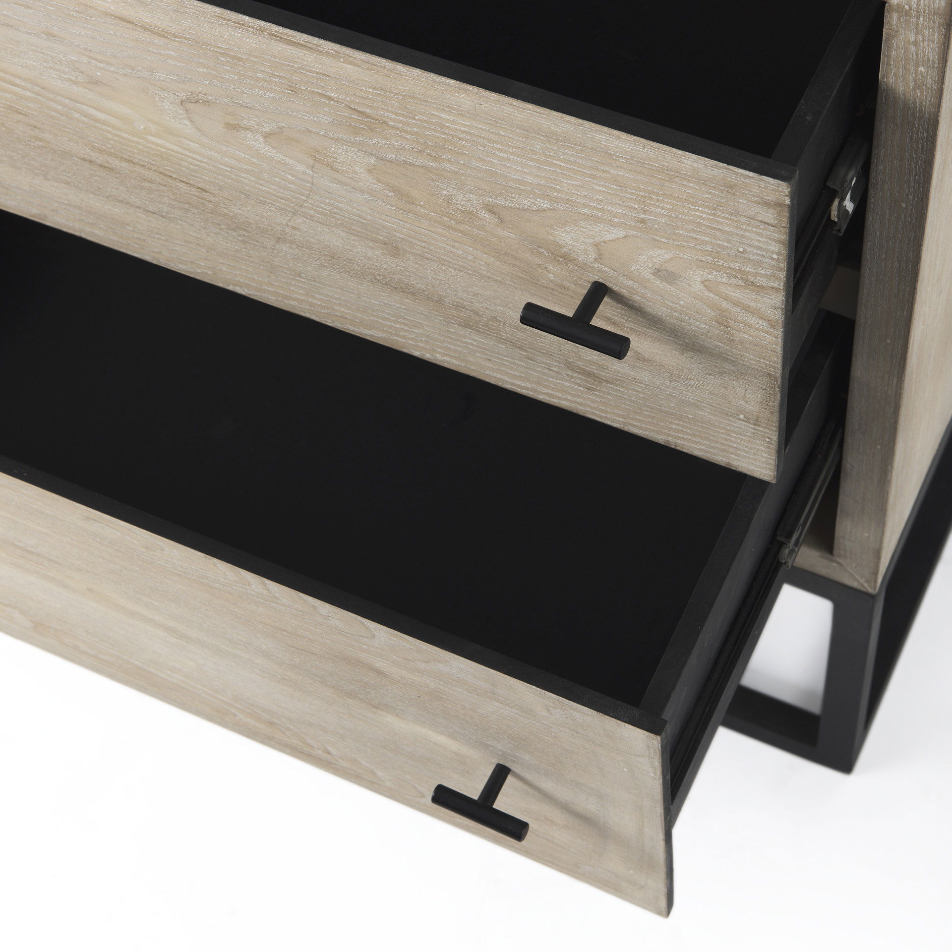 Ciara 32L x 16W Beige Fir Veneer 2 Drawer Accent Cabinet large image 