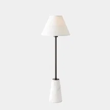 Online Designer Bedroom Marble Pedestal Buffet Lamp-White/Bronze