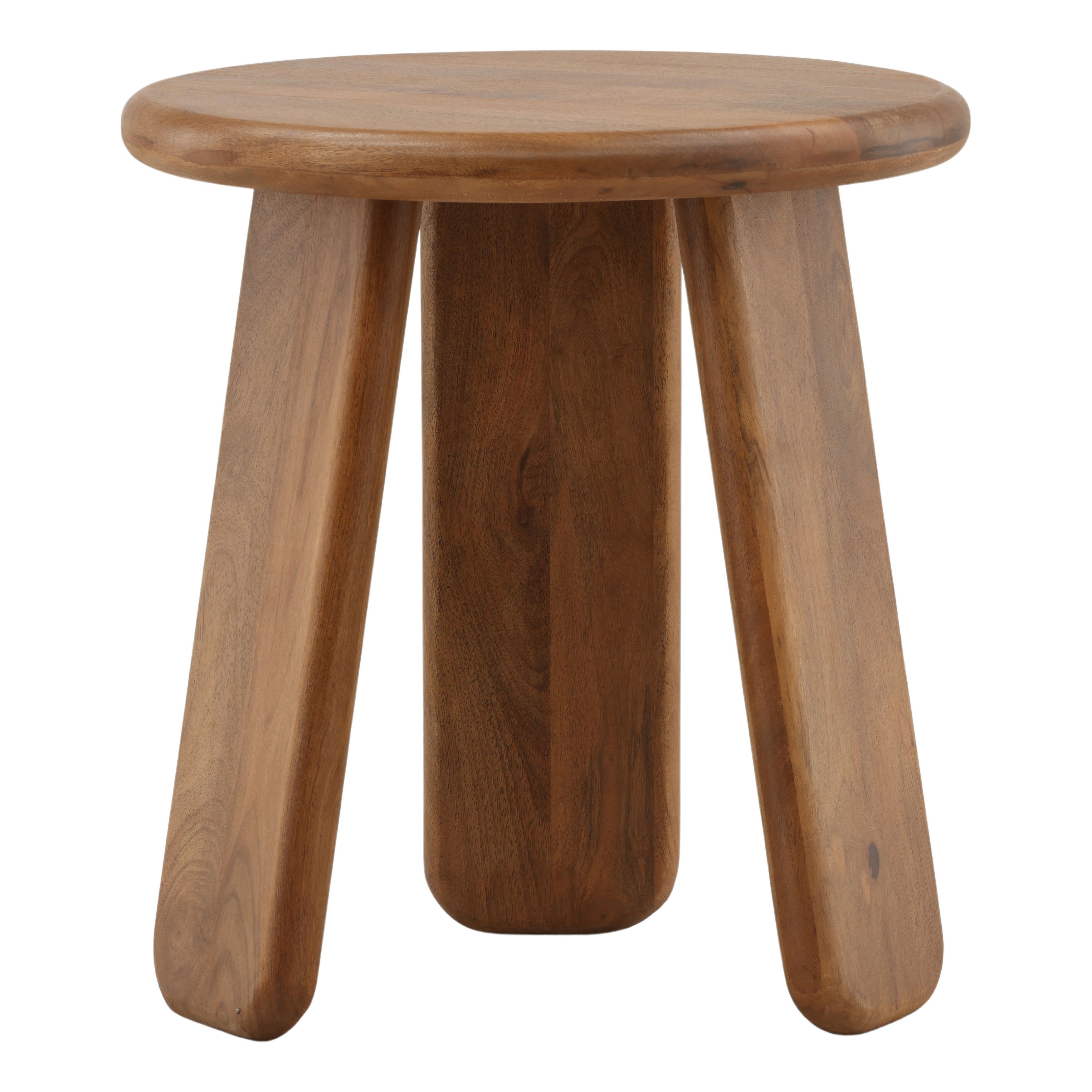 Winsor Side Table Brown, Side & End Table by Dovetail, 20" width x 22" height x 20" diameter x 20" depth View 2