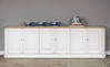 Antique Whitewash Sideboard  6 Door, by Sarreid, 1'8" length x 9'11" width x 3' height thumbnail 19