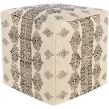 Online Designer Bedroom Prisha PSPF-001 18"H x 18"W x 18"D Pouf