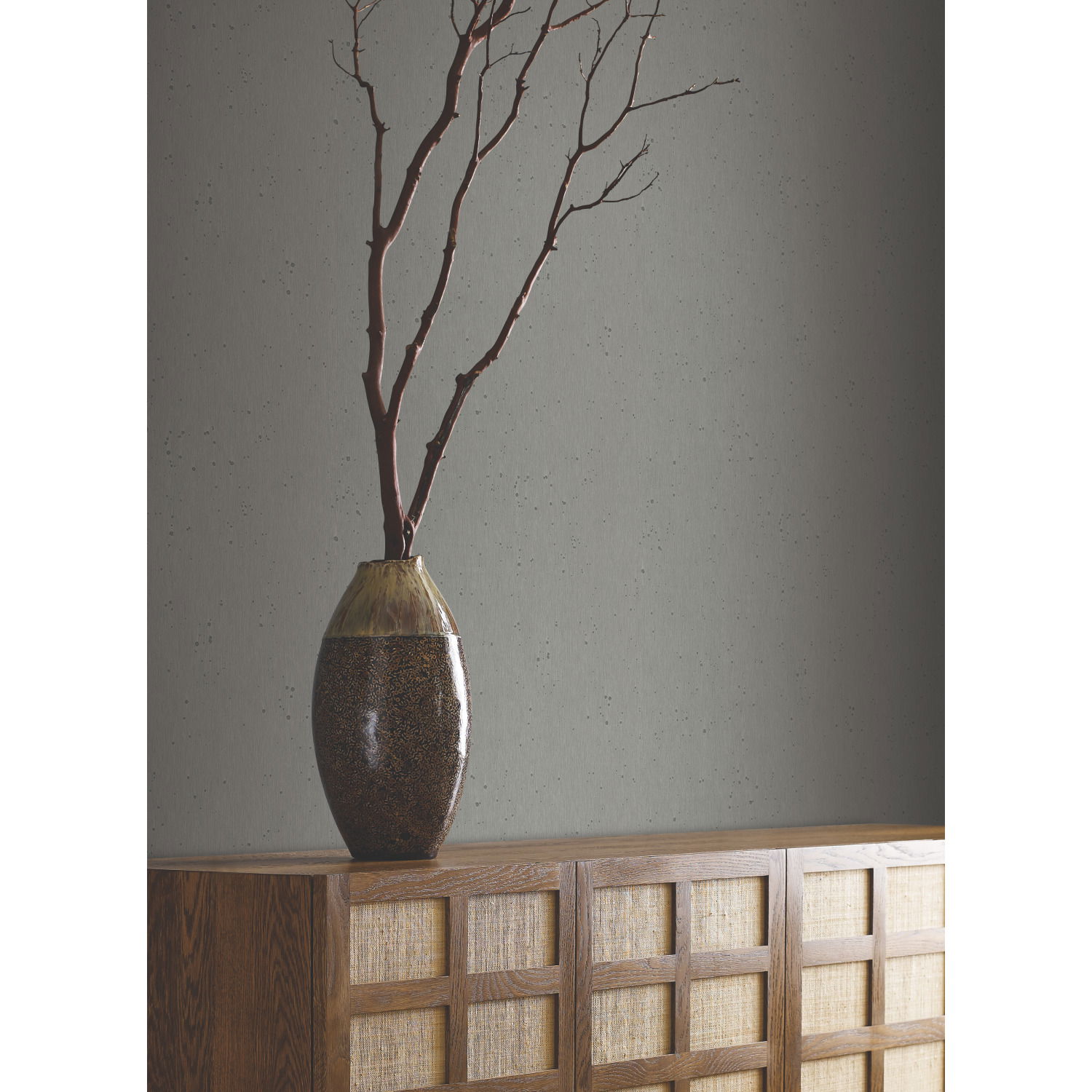Silver Burnished Patina White Silver Wallpaper large image 