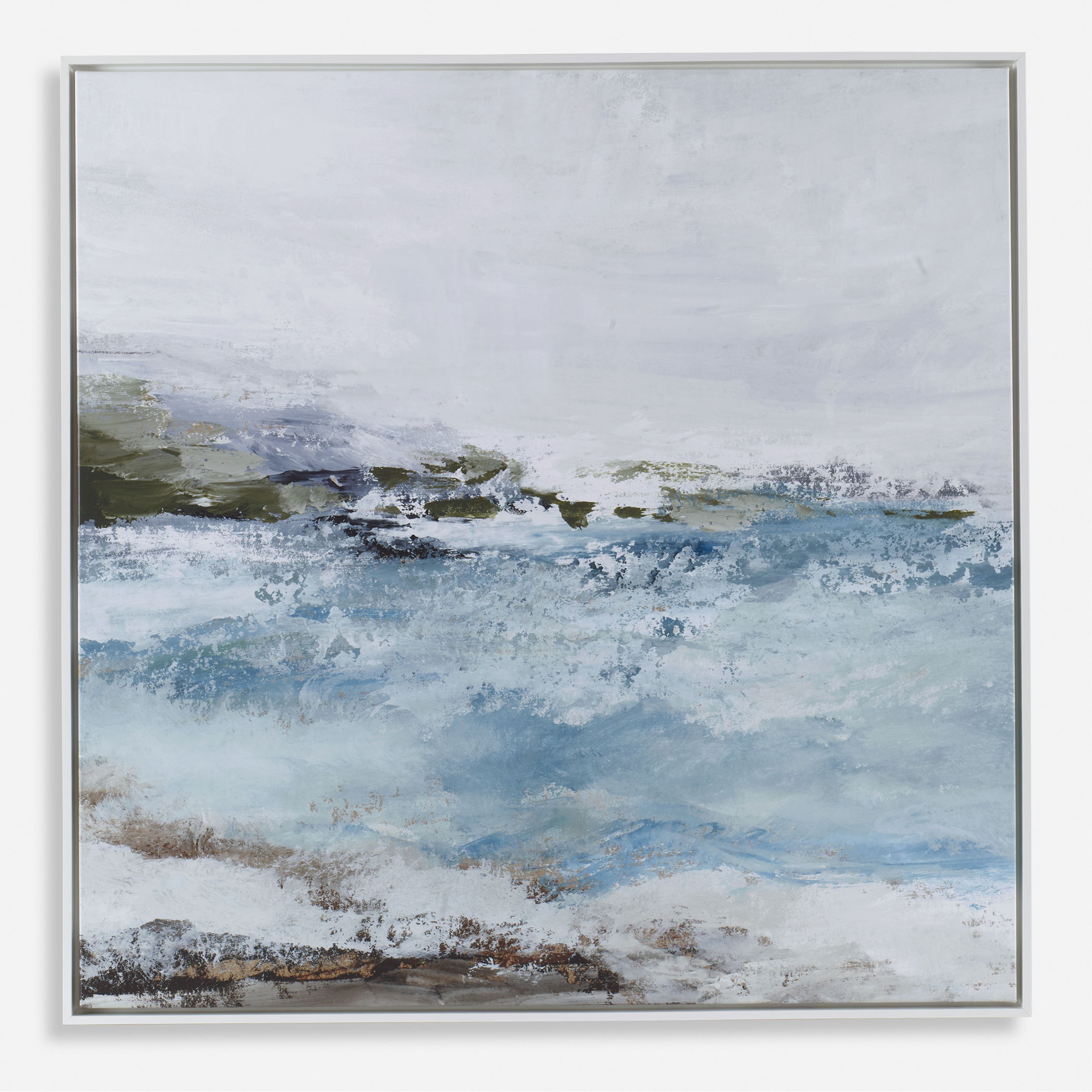 Blue Essence Coastal Framed Canvas large image 