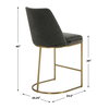 Hanni Charcoal Counter Stool, Counter & Bar Stool by Uttermost, 20.25" width x 40" height x 24.5" depth thumbnail 3