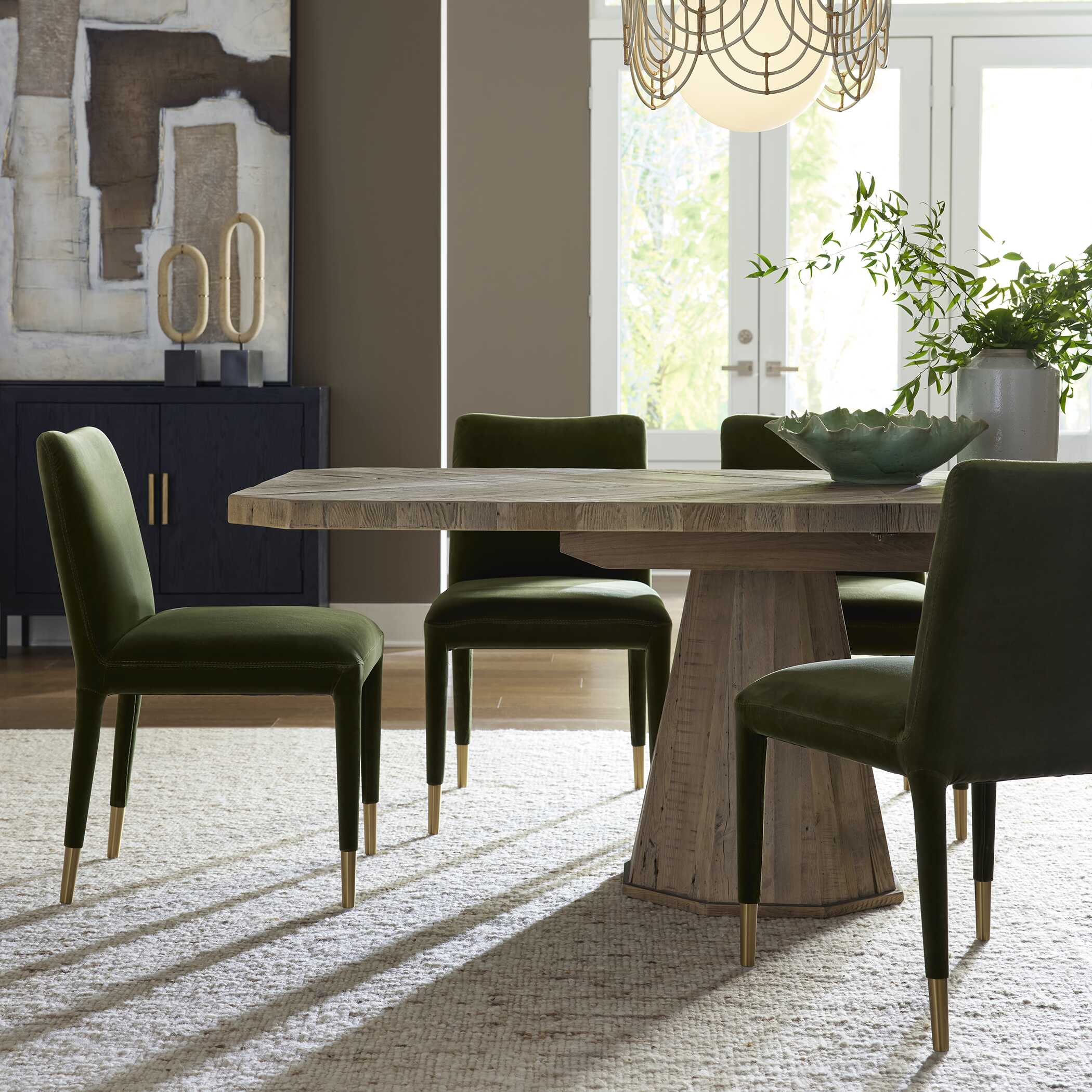 Caledon Reclaimed Oak Dining Table large image 