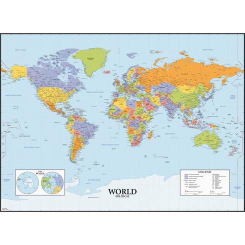 Dry Erase Map Of The World Giant Wall Decals