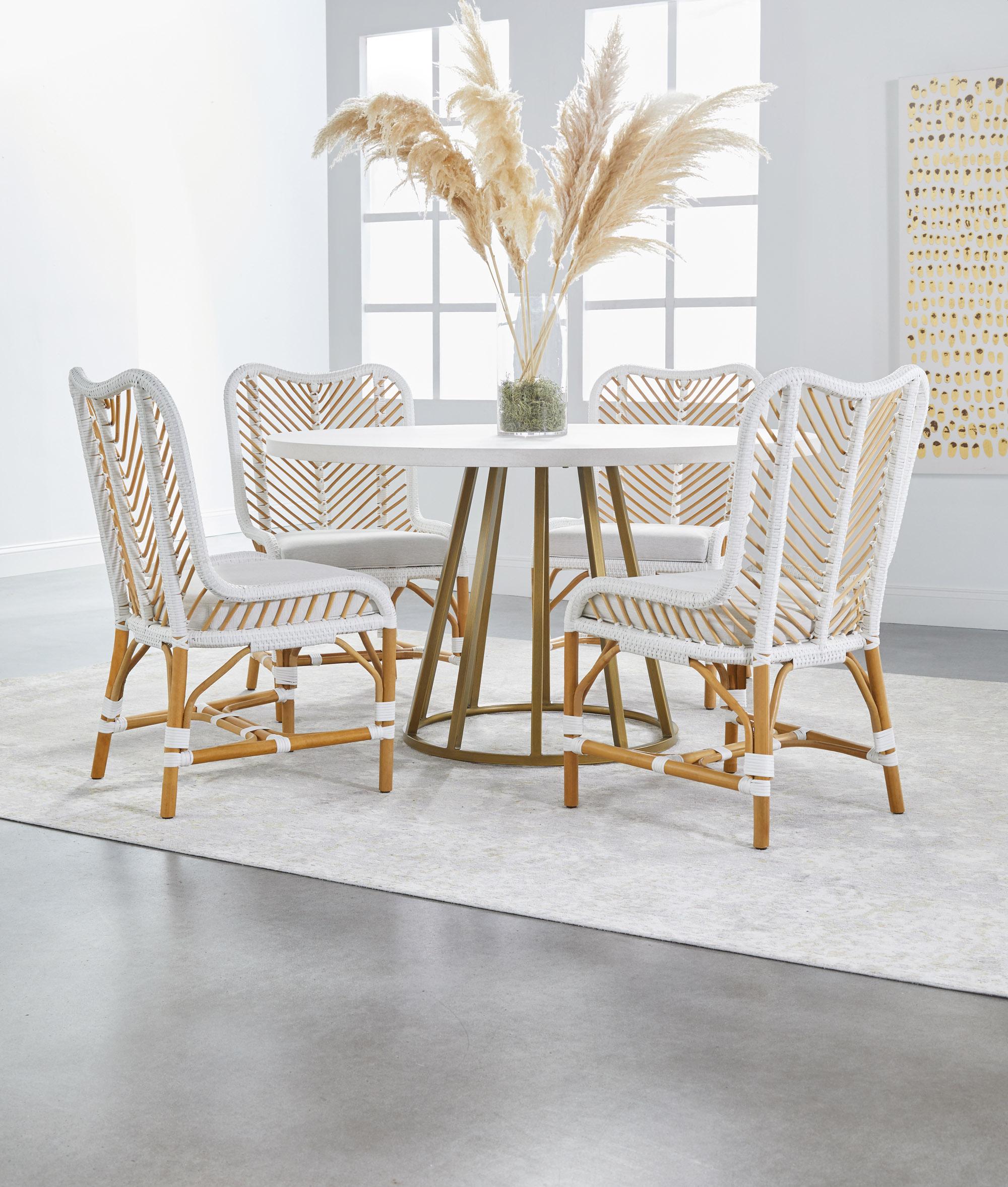 Turino 54' Round Dining Table Concrete Top large image 