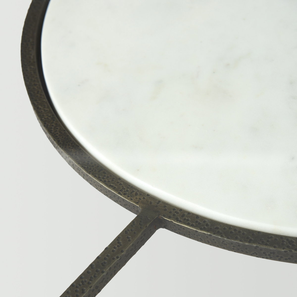 Felicity  Marble Top with Iron Frame Coffee Table, by Mercana, 36" length x 36" width x 16" height View 10