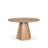 Jovani 48' Round Pedestal Dining Table | Modern | Light Brown Wood | Seats 4, by Mercana, 48" length x 48" width x 30" height thumbnail 1