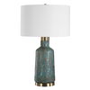 Dauphine Cracked Teal Table Lamp thumbnail 3