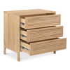 Teeda 3 Drawer Nightstand Natural thumbnail 6