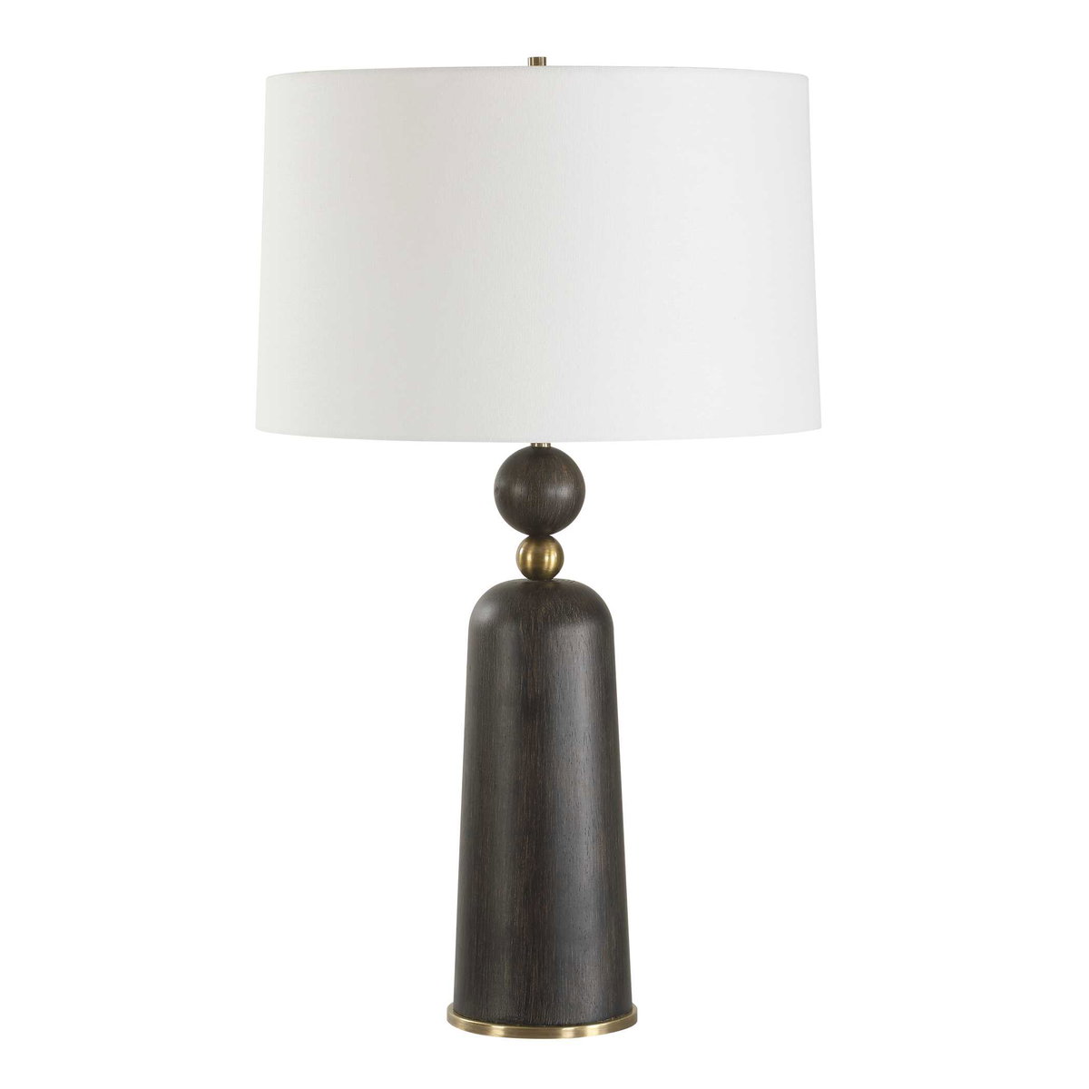 McQuinn Dark Walnut Table Lamp, by Uttermost, 1'6" width x 2'6.5" height x 1'6" depth View 5