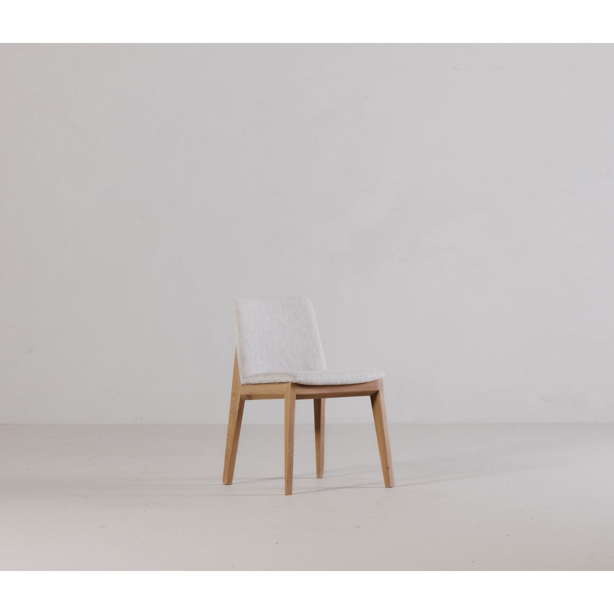 Deco Oak Dining Chair Light Grey - Set Of Two large image 
