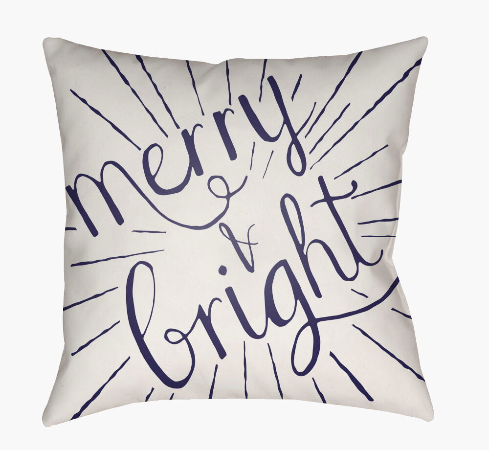 Merry and Bright Accent Pillow, Decorative Pillow by Surya, 18" length x 18" width