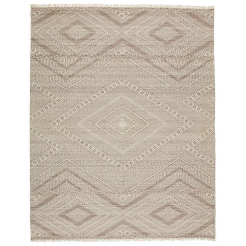 Suriya Handmade Tribal Taupe/ Cream Area Rug (5
