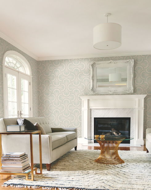 Cabaret Beige Metallic Wallpaper