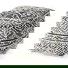 Farida   Dark Gray Wool and Polyester Patterned Pouf thumbnail 0