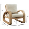 Barbora Wooden Accent Chair, by Uttermost, 30.5" width x 32" height x 37.5" depth thumbnail 3
