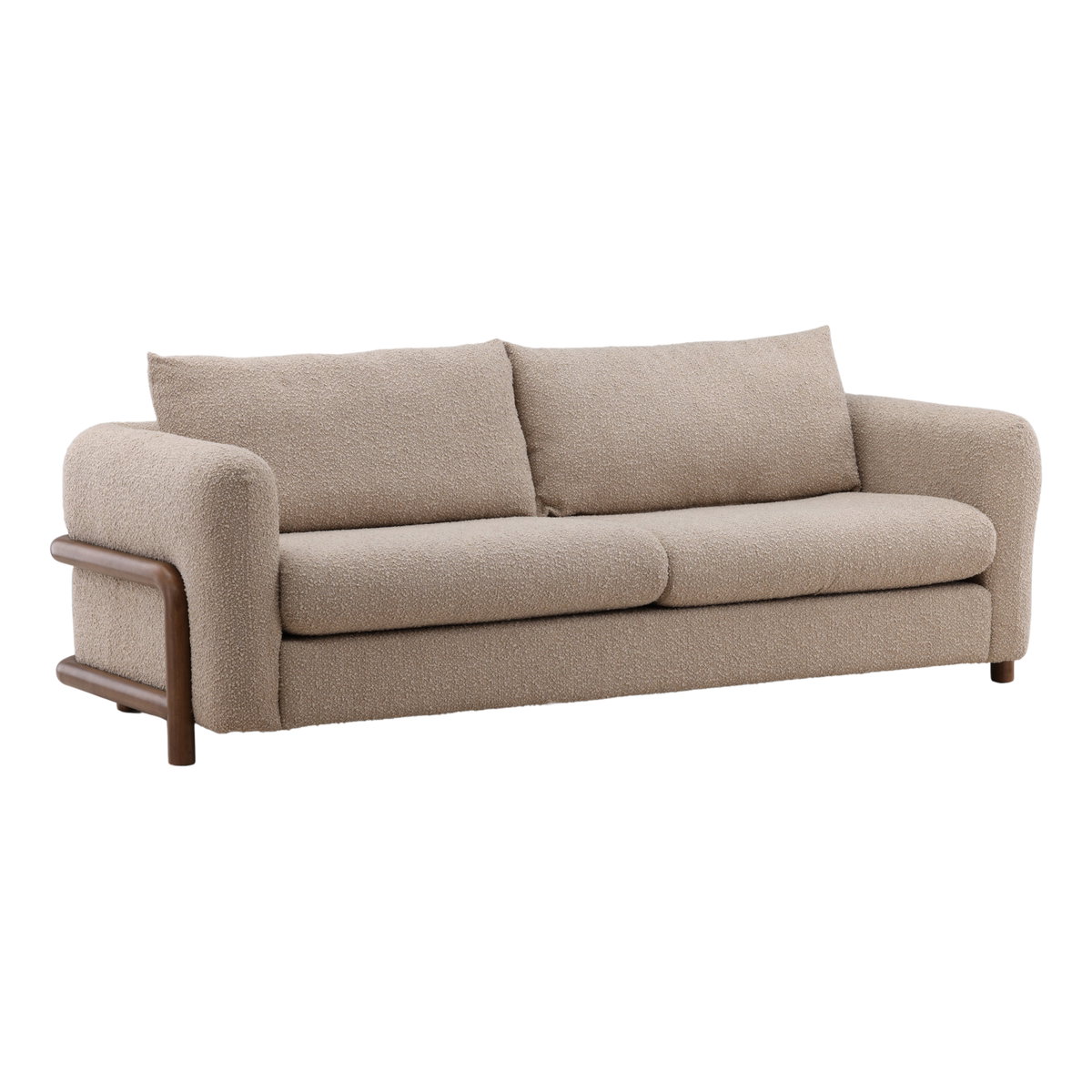 Esai Sofa Sand, Sofas & Sectional by Dovetail, 94.88" width x 32.87" height x 38.75" depth View 1