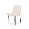 Eve Curved Back Dining Side Chair | Cream Boucle with Black Metal, Dining Chair by Mercana, 24.5" length x 19.5" width x 33.5" height thumbnail 1