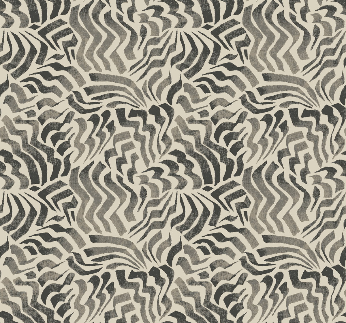 Zora Wave Charcoal Wallpaper, by York Wall, 27' length x 2'3" width x 0.02" depth View 2