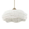 Biddeford 5 Light White Beaded Pendant, Ceiling Light by Uttermost, 24" width x 11.5" height x 24" diameter thumbnail 6