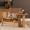 Mattius Light Wood Accent Table, Side & End Table by Mercana, 18" length x 18" width x 22" height thumbnail 2