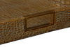 Norton Leather Tray,Croco Leather,Ant Gr, Decor by Sarreid, 24" length x 18" width x 2.5" height thumbnail 12