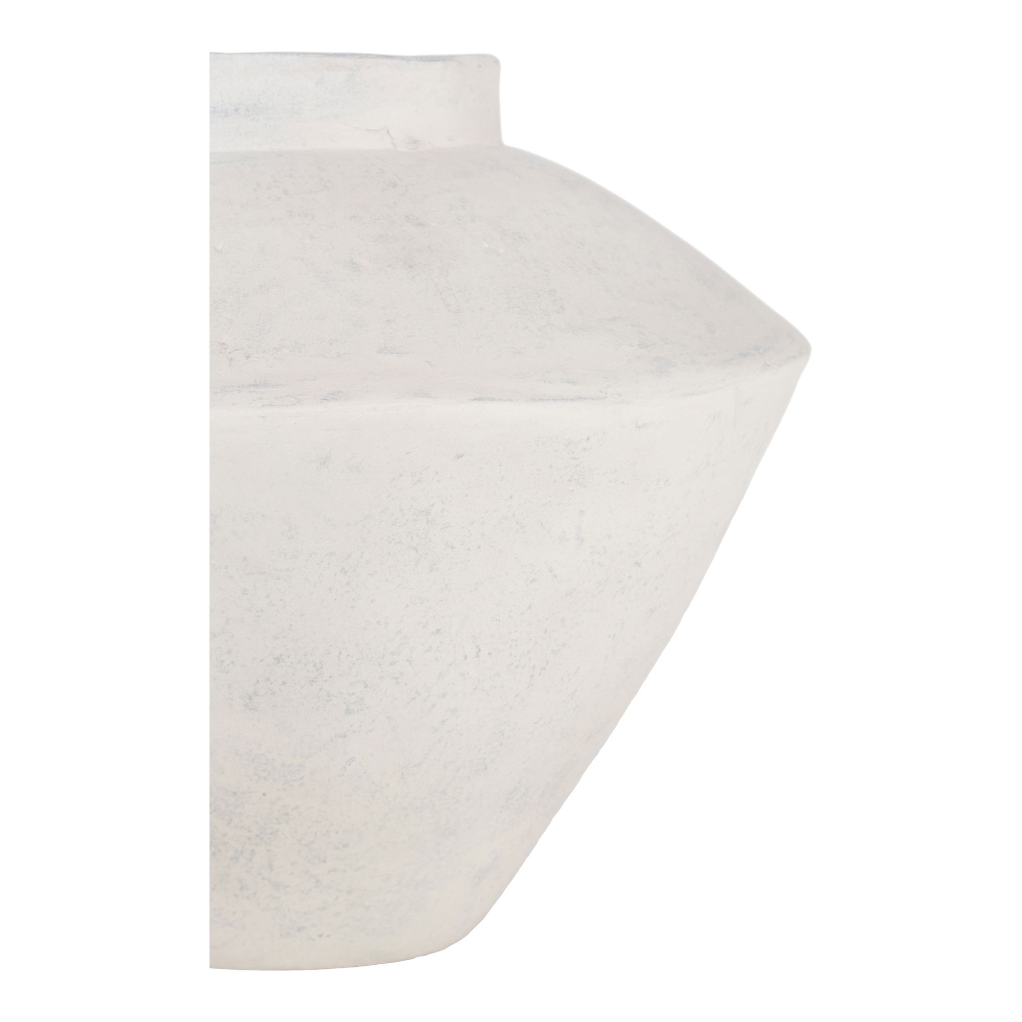 Raja Large Decorative Vessel Beige, Vase by Moe's Home, 18" width x 14" height x 18" depth View 3