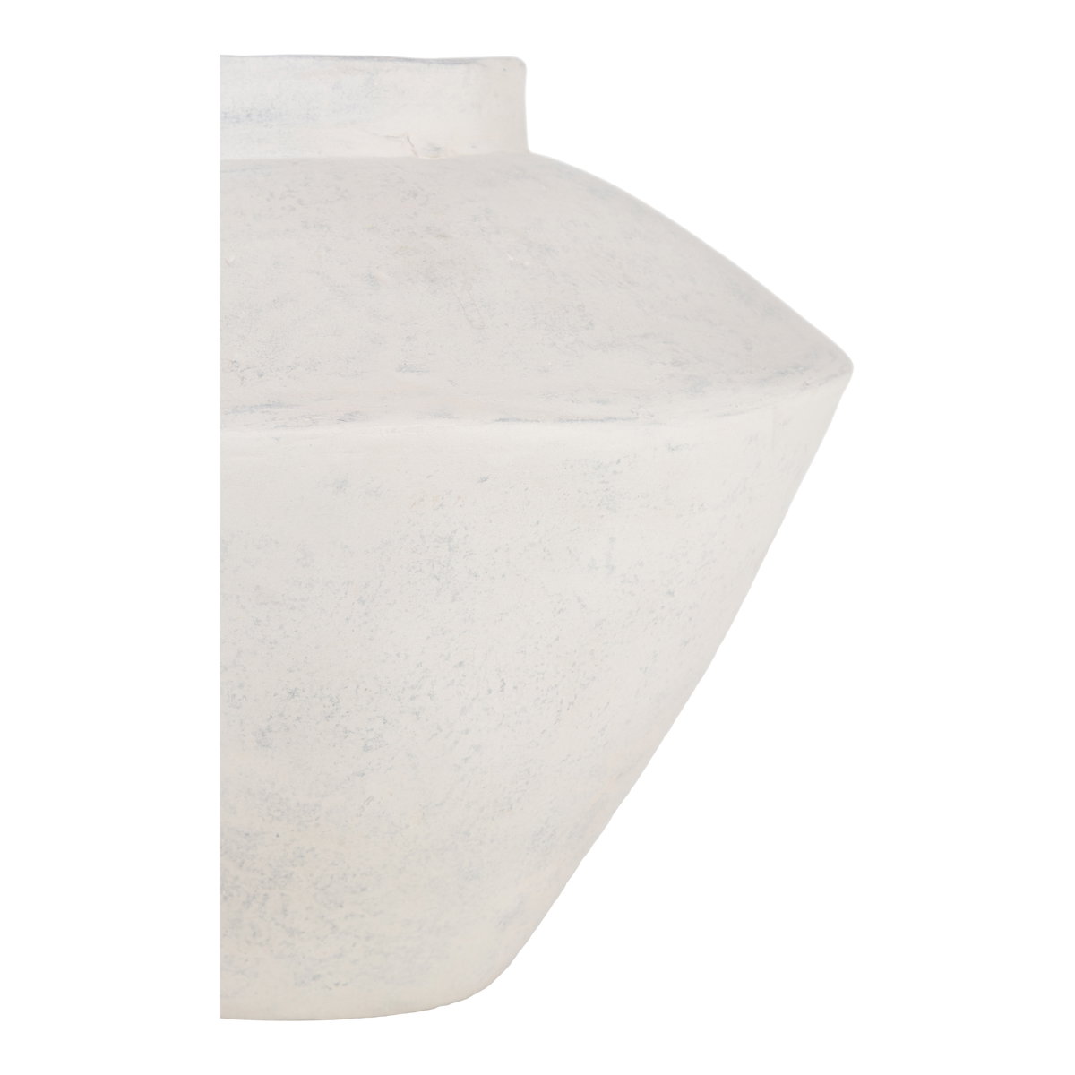 Raja Large Decorative Vessel Beige, Vase by Moe's Home, 18" width x 14" height x 18" depth View 3