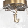 Gaia 1 Light Watered Glass Pendant, Mini Light Pendant by Uttermost, 14.75" width x 15.5" height x 14.75" diameter x 14.75" depth thumbnail 8