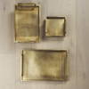 Shay Aluminium Tray - Medium, Decorative Tray by Mercana, 17" length x 12" width x 3" height thumbnail 2