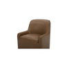 Maisie Rolling Dining Chair Tan Leather, by Moe's Home, 26" width x 32.25" height x 26.5" depth thumbnail 5