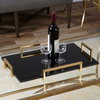 Ettore Black Glass Tray, Decorative Tray by Uttermost, 24" width x 3.5" height x 13.75" depth thumbnail 2