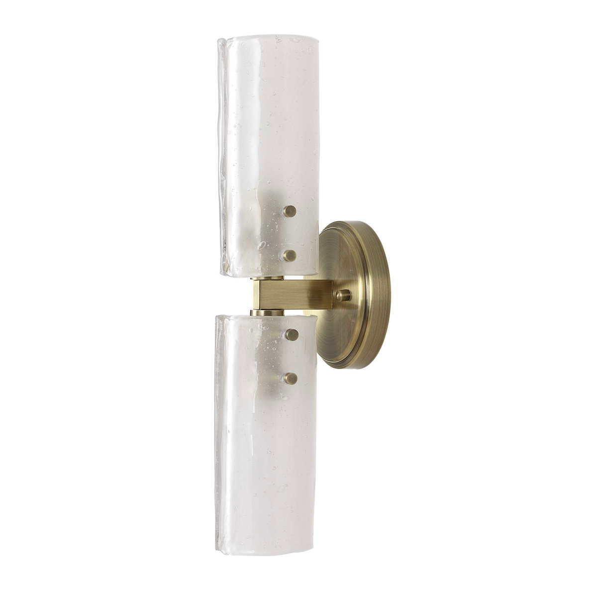 Mistie 2 Light Glass Sconce, Ceiling Light by Uttermost, 5.12" width x 17" height x 5.25" depth View 7