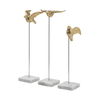 Aya Set of 3 11L x 4W Gold Metal Decorative Birds, Decorative Object by Mercana, 11.42" length x 3.54" width x 16.14" height thumbnail 1