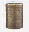 Odin Antique Brass Accent Table, Side & End Table by Uttermost, 13.5" width x 17" height x 13.5" depth thumbnail 3