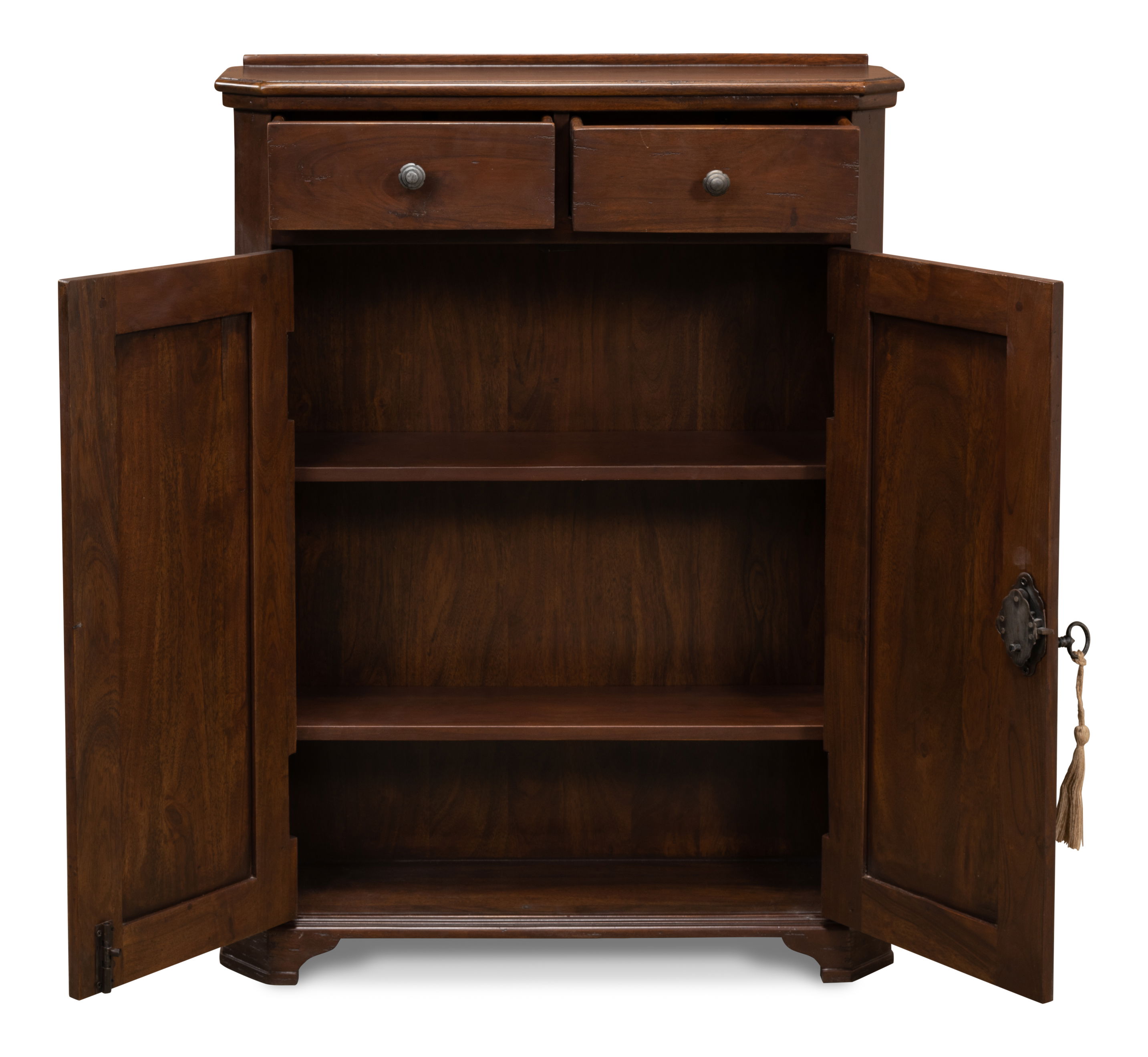 Austrian Hall Cabinet, Walnut, Cabinets & Sideboard by Sarreid, 26" length x 7" width x 35" height View 11
