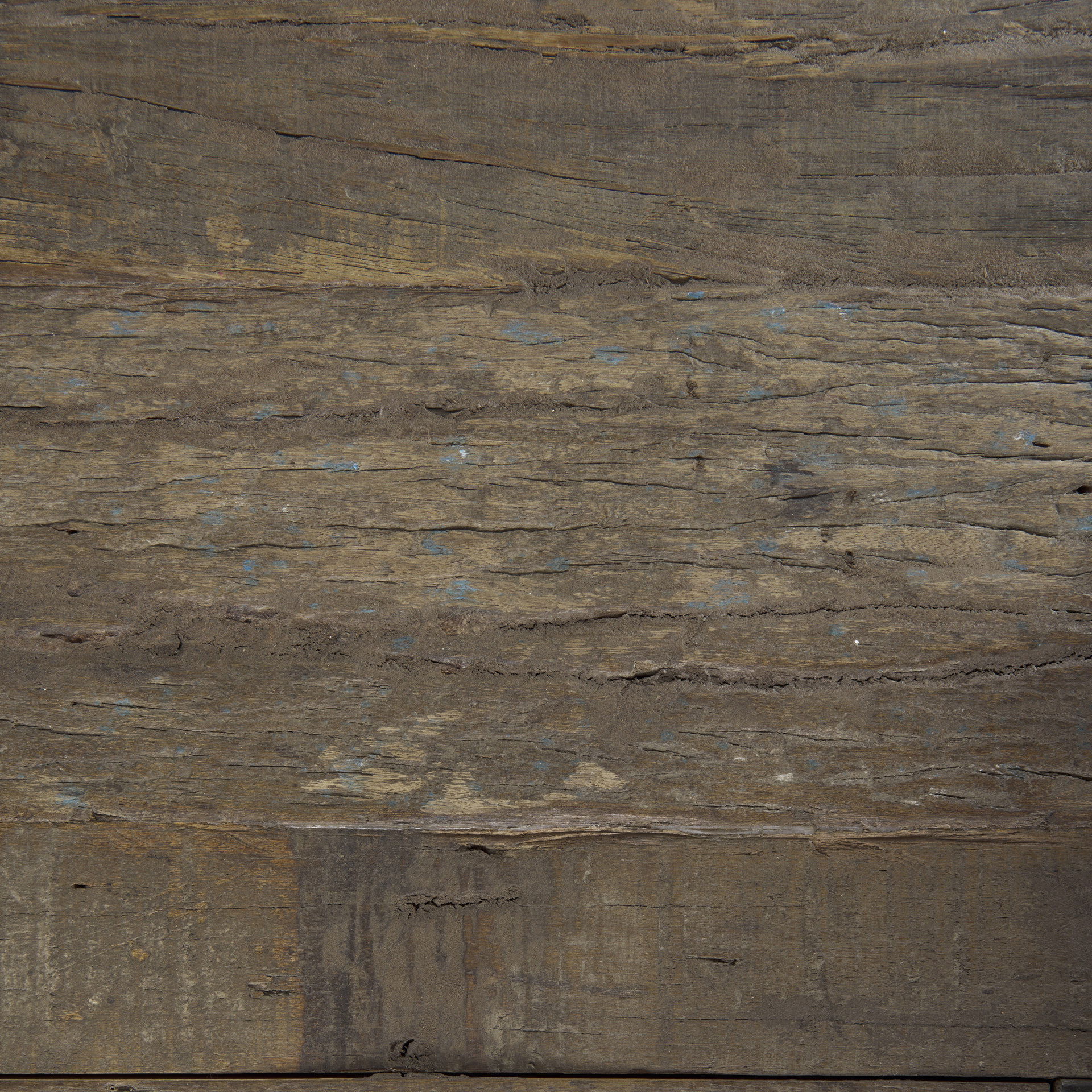 Esagono Octagonal Gold Metal-Clad Reclaimed Wood Coffee Table with Storage, by Mercana, 48" length x 48" width x 15" height View 3