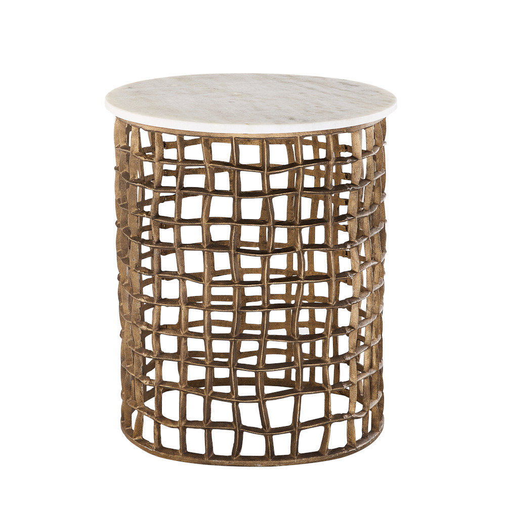 Lars Marble End Table, Side & End Table by Alder & Tweed, 18" width x 22" height x 18" depth View 1