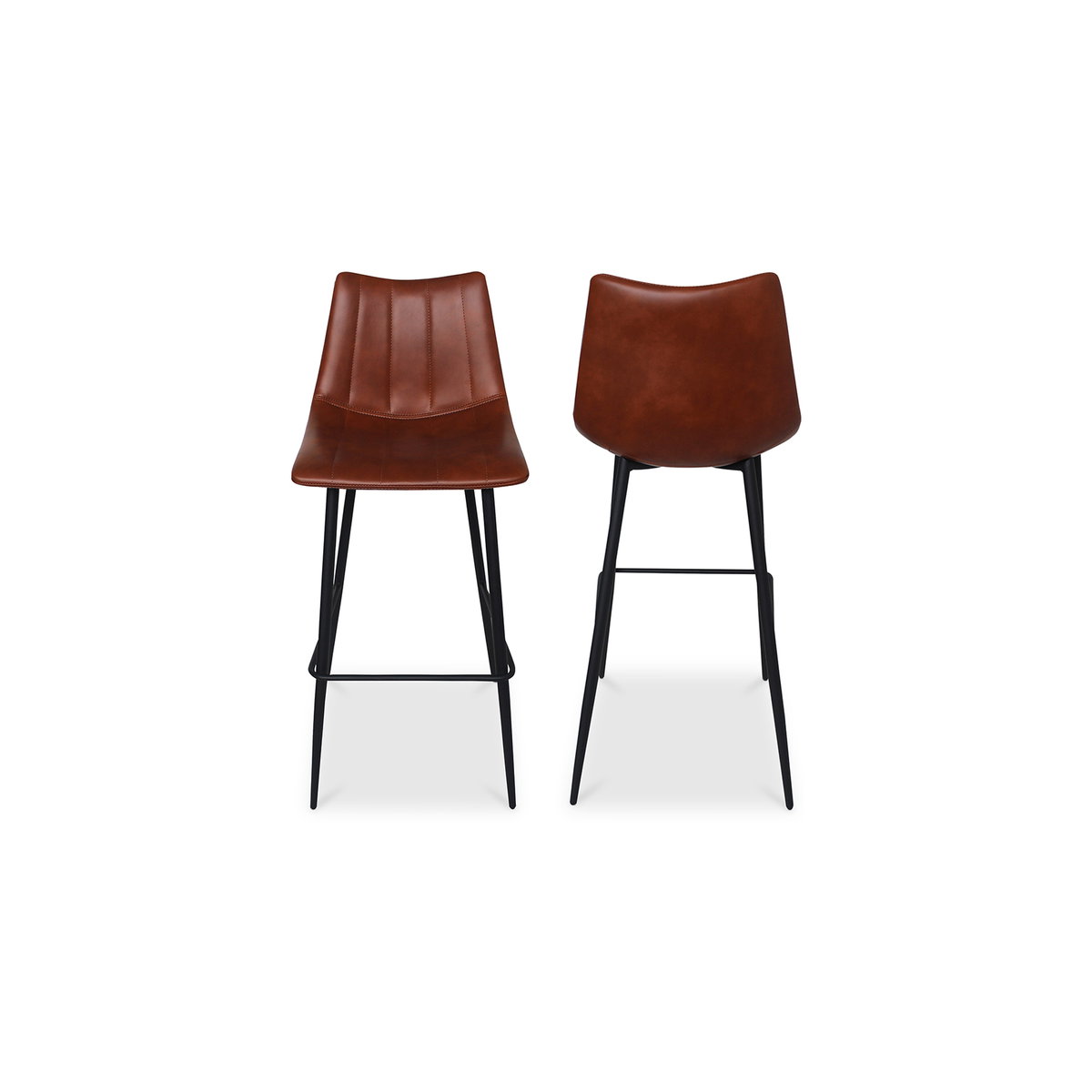 Alibi Barstool Brown - Set Of Two, Counter & Bar Stool by Moe's Home, 17.7" width x 41.5" height x 20" depth View 3