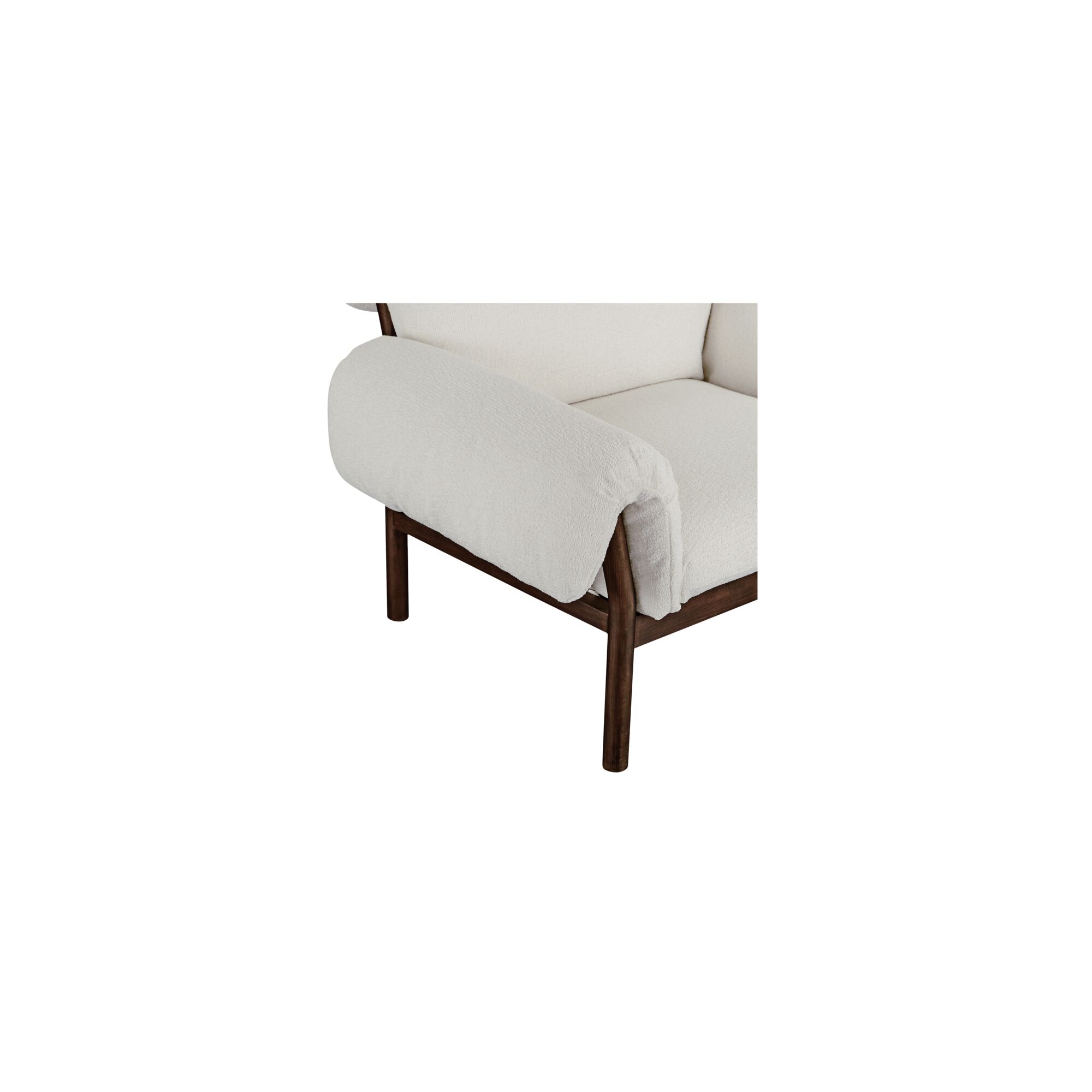 Cardero Lounge Chair Ivory, Accent Chair by Moe's Home, 44.5" width x 31.5" height x 39" depth View 5