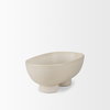 Tyren Cream Glazed Decorative Oblong Ceramic Bowl, Decorative Bowl by Mercana, 12.01" length x 7.68" width x 4.92" height thumbnail 7