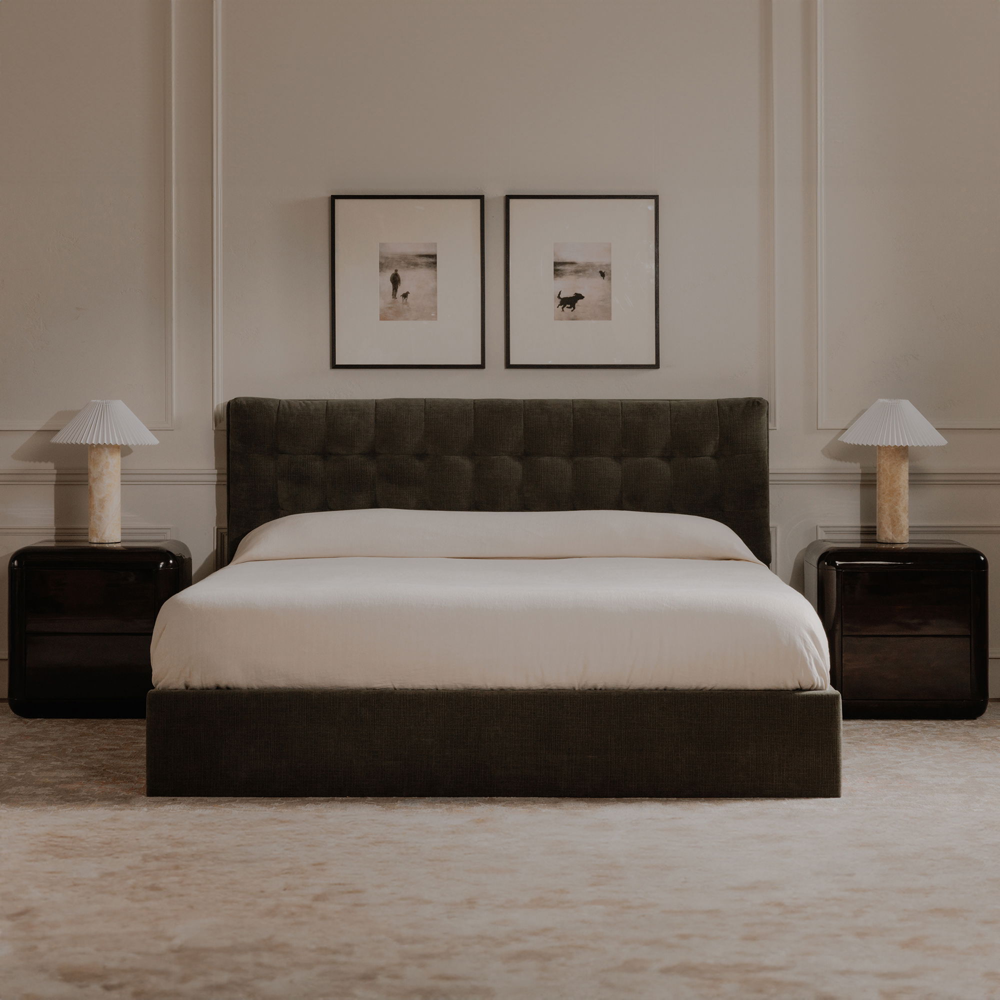 Sebastion Queen Storage Bed Green, by Moe's Home, 5'4.56" width x 3'8.88" height x 7'1.43" depth View 8